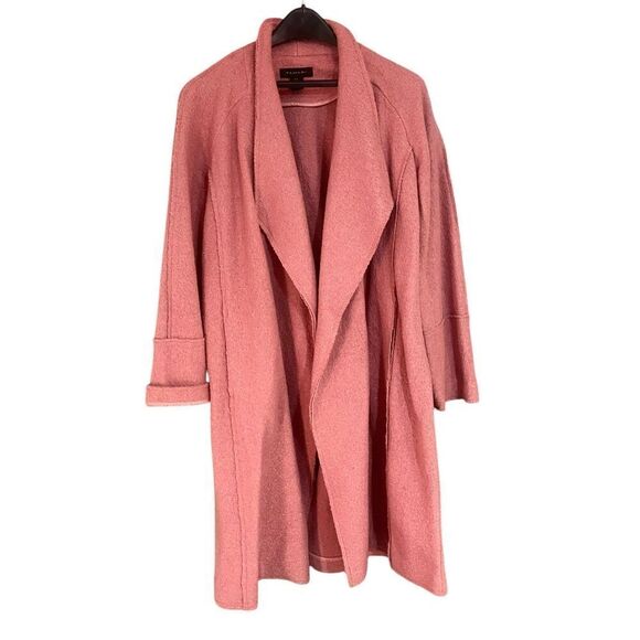 Tahari Wool & Viscose Open Front Pink Oversized Jacket Sz M - Picture 1 of 4